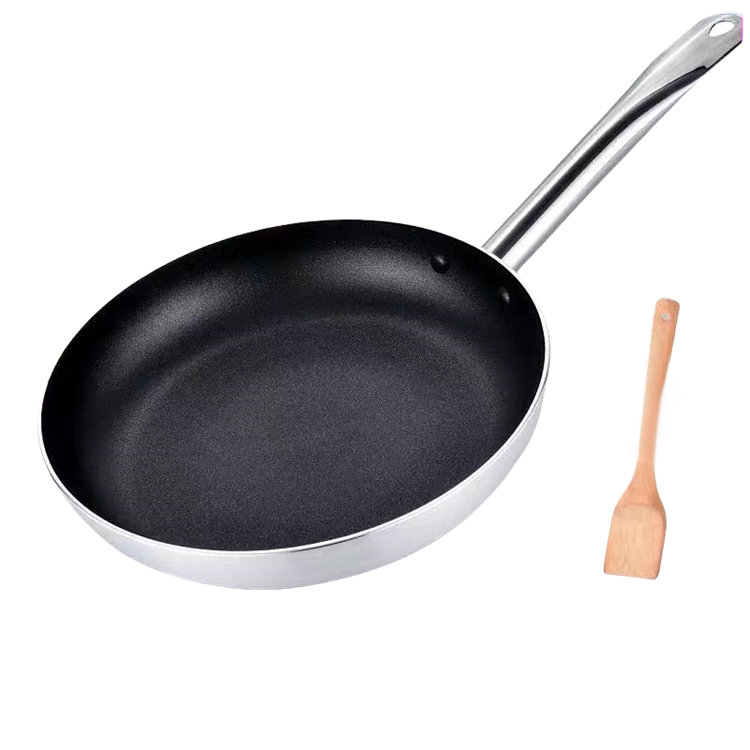 Frigideira redonda antiaderente com logotipo personalizado ecológico e tampa Frigideira redonda antiaderente com logotipo personalizado ecológico e tampa