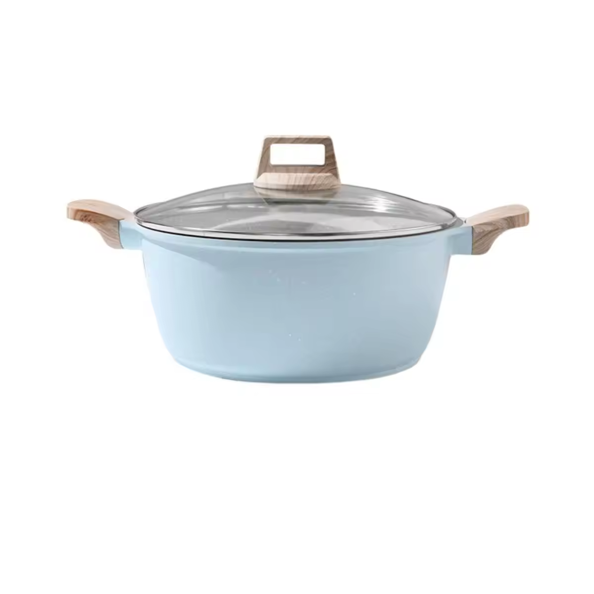 Leerpan duas orelhas antiaderente redondo fundo plano panelas de cozinha panela de ferro fundido