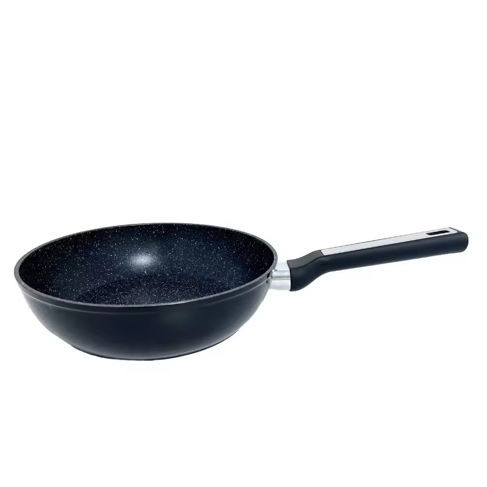 O Cookware antiaderente de alumínio forjado do granito novo cinzento moderno da cozinha ajusta a indução