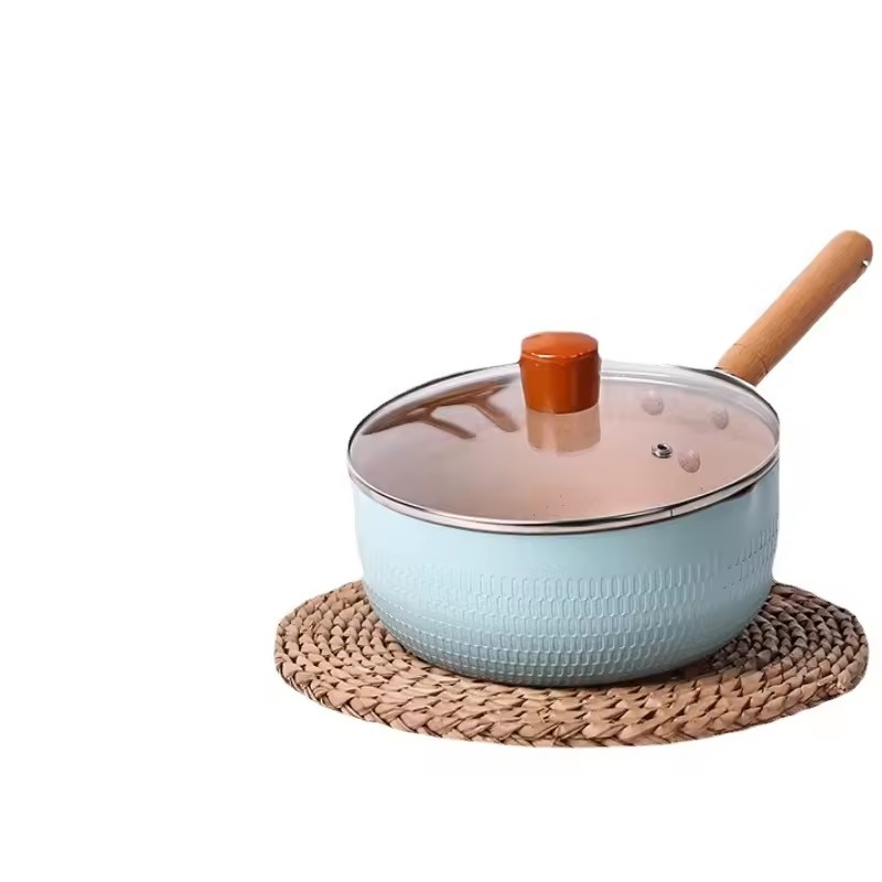 Panela antiaderente estilo japonês, fogão a gás, fogão de indução, comida para bebê, leite, sopa pequena, panela de macarrão instantâneo