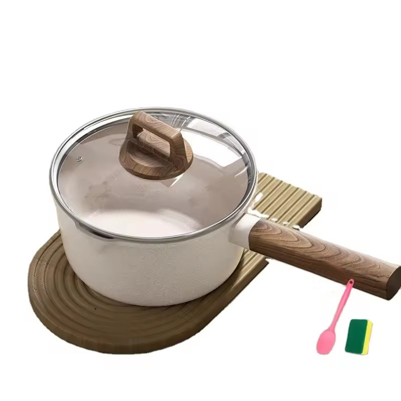 Trigo arroz pedra dormitório estudante pote levantado bebê pote doméstico antiaderente leite quente pote de macarrão instantâneo