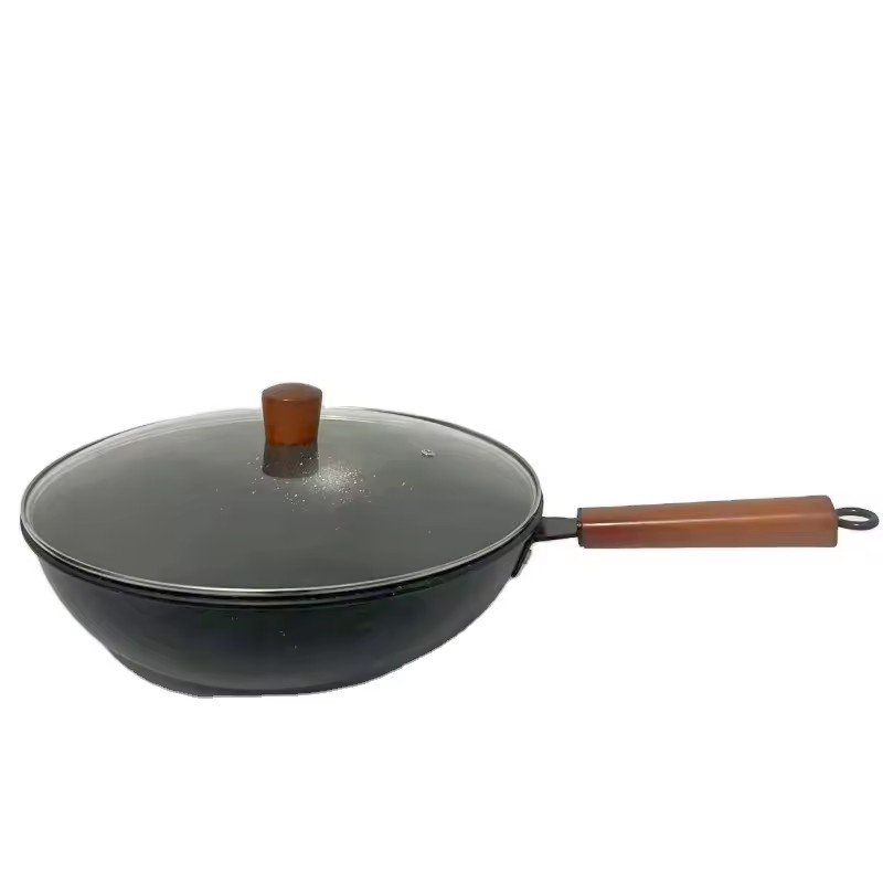 Wok favo de mel 32cm doméstico não revestido wok octogonal antiaderente