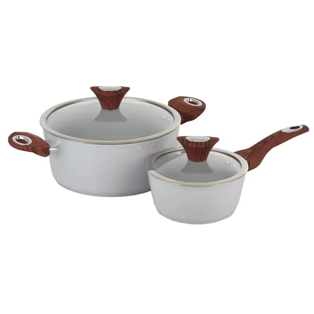 Caçarolas de alumínio multiuso com logotipo personalizado durável para cozinha