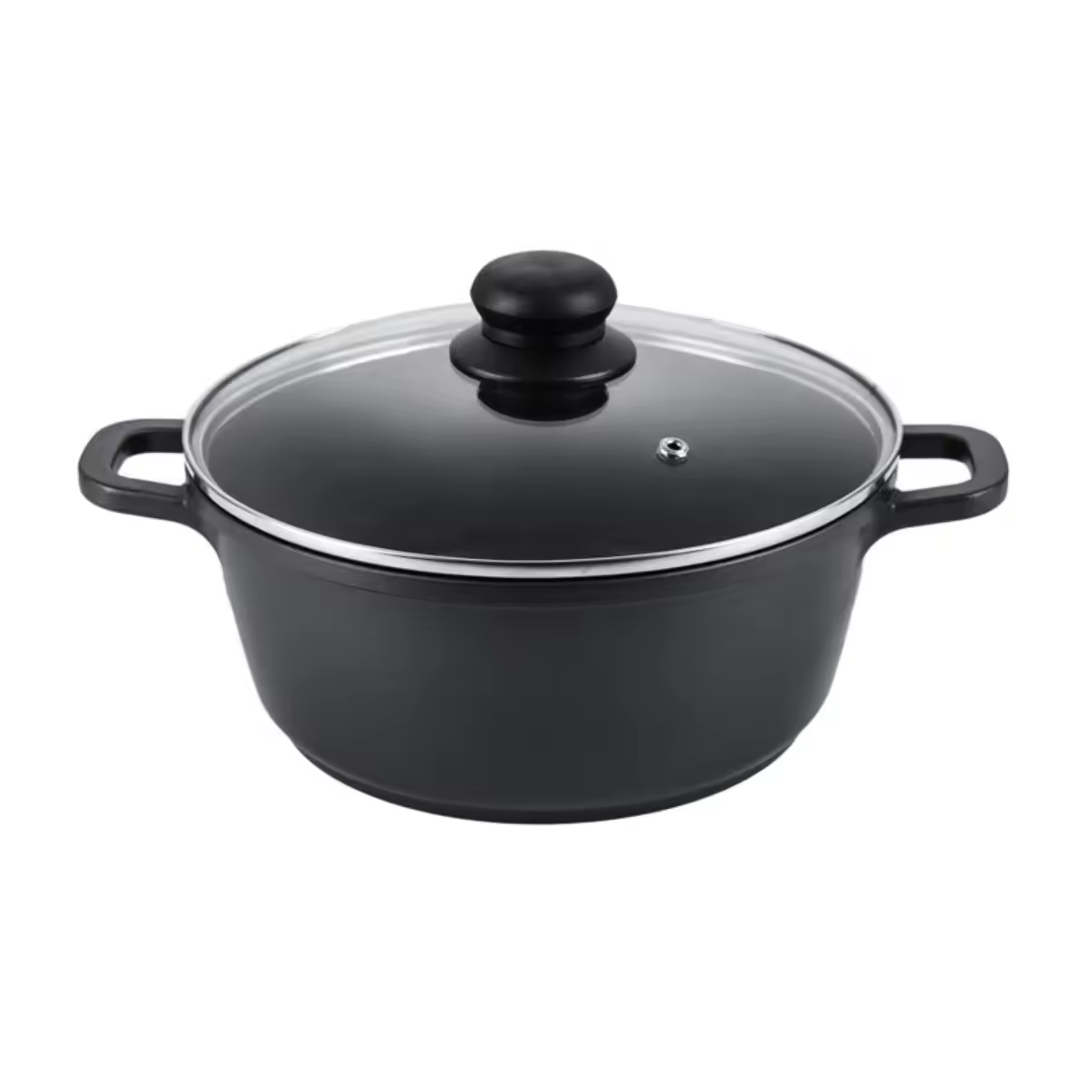 Caçarolas de alumínio com revestimento cerâmico antiaderente com logotipo personalizado durável e meia com tampa