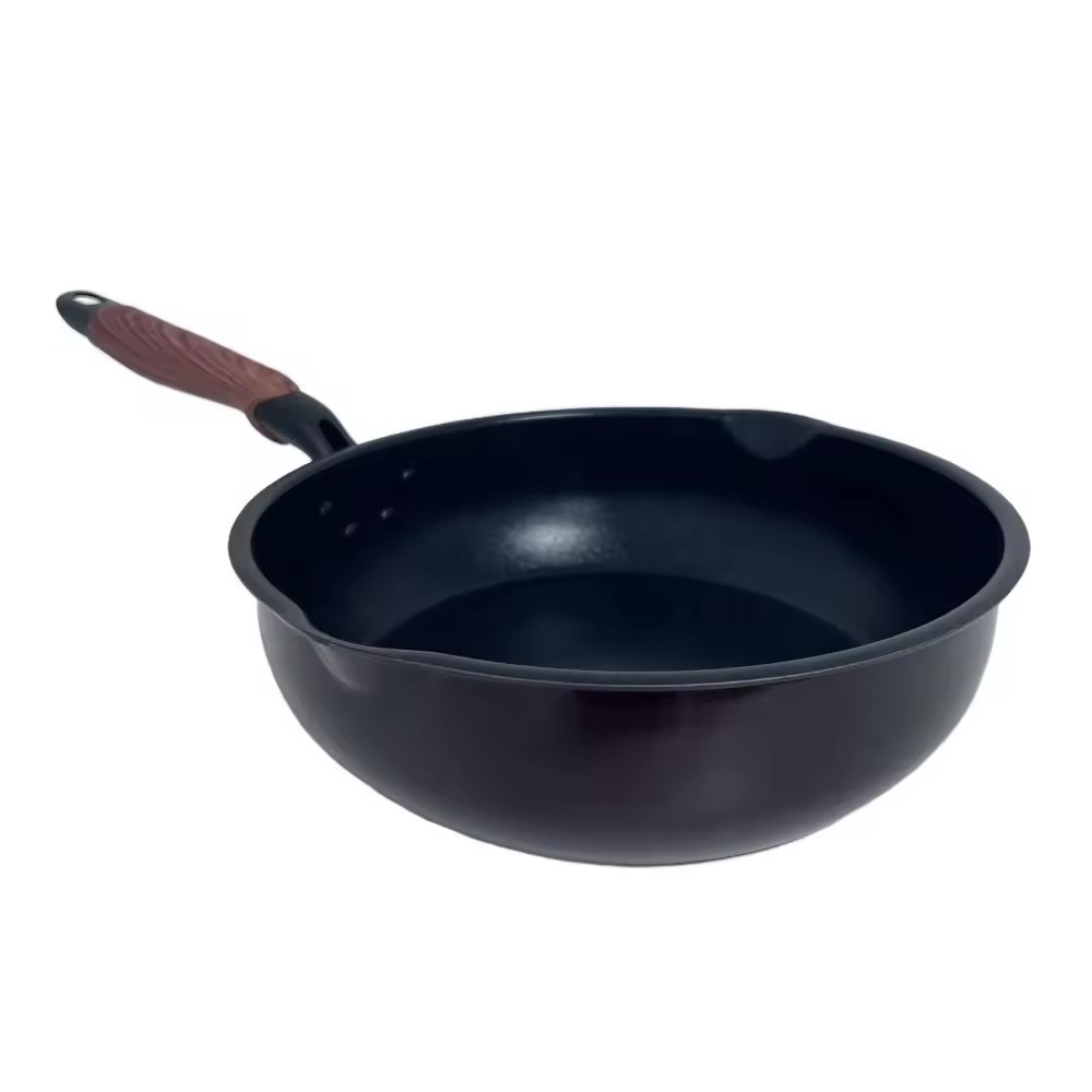 Cozinha de restaurante ao ar livre 20/24/28cm de alumínio redondo para assar frigideiras